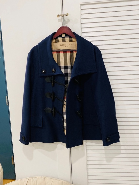 Burberry Jackets & Blazers - Burberry coat navy in pristine condition